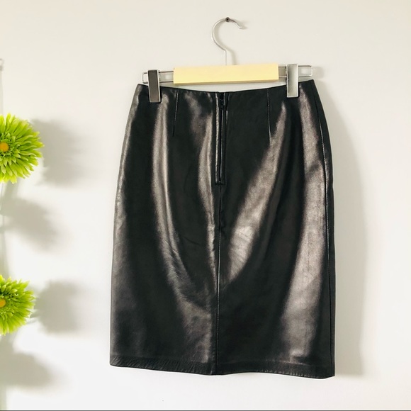 Danier Dresses & Skirts - Danier | Leather slit skirt